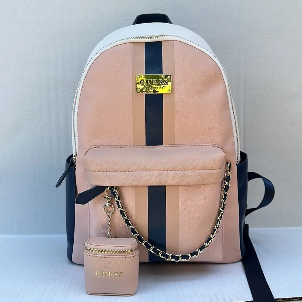 New GUESS Ella Faux Leather Backpack ELLE Eleganza 25L Monogram Backpack – ELLE Travel main image 4
